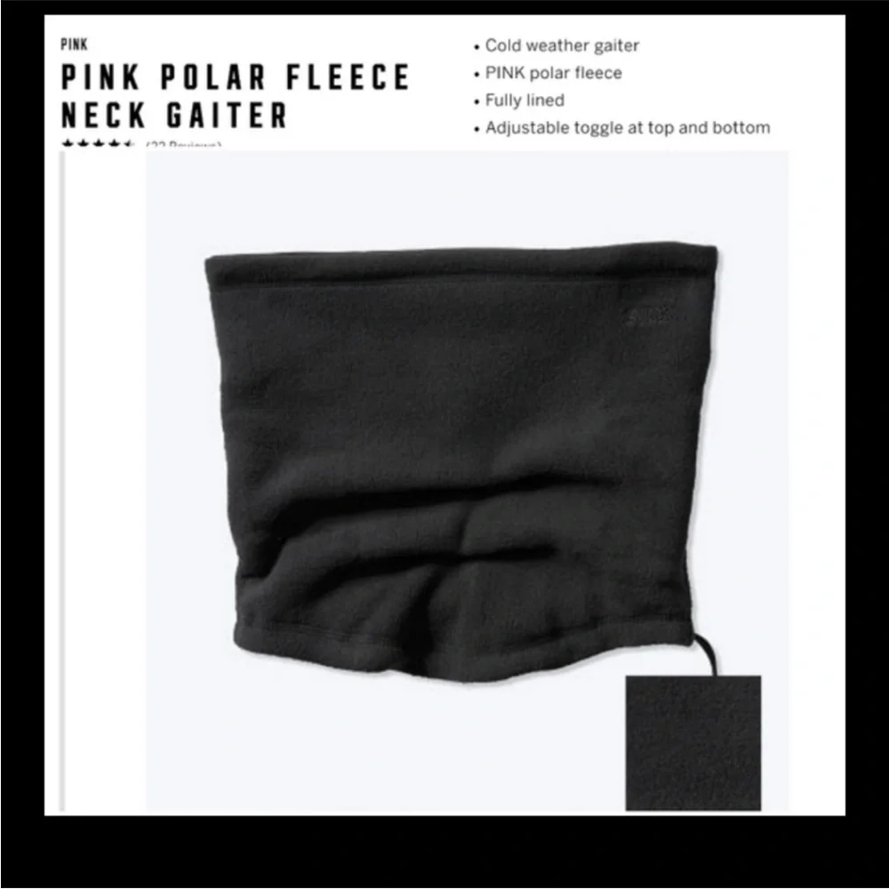 Victoria’s Secret Polar Fleece Gaiter Black